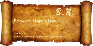 Bonecz Magdolna névjegykártya
